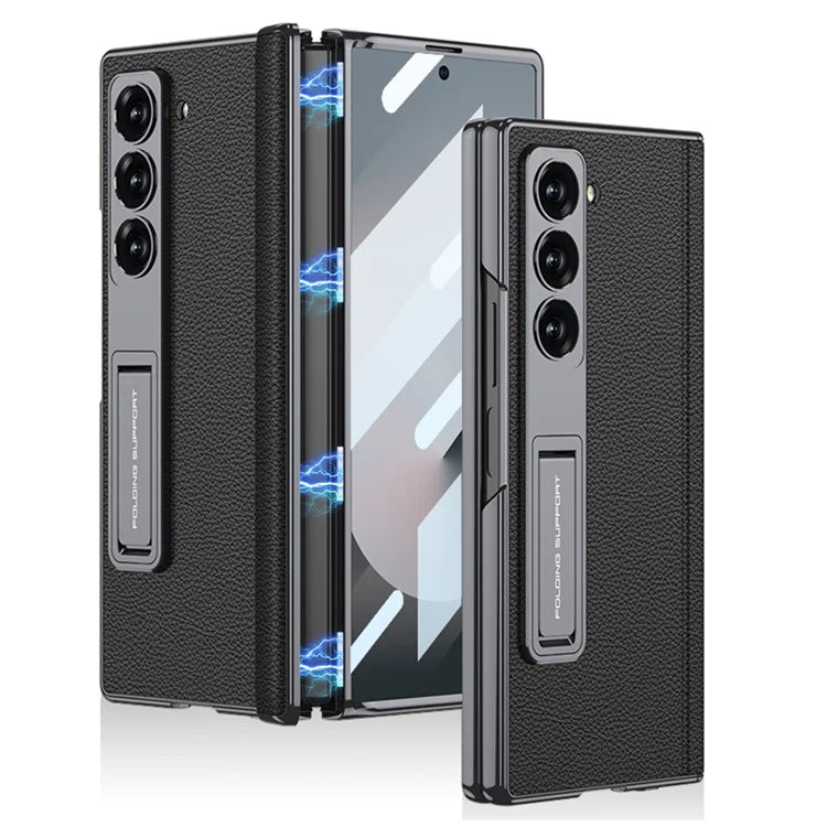 GKK For Samsung Galaxy Z Fold6 5G Case Kickstand PC Phone Cover with Screen Film