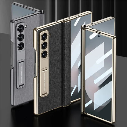 GKK For Samsung Galaxy Z Fold6 5G Case Kickstand PC Phone Cover with Screen Film