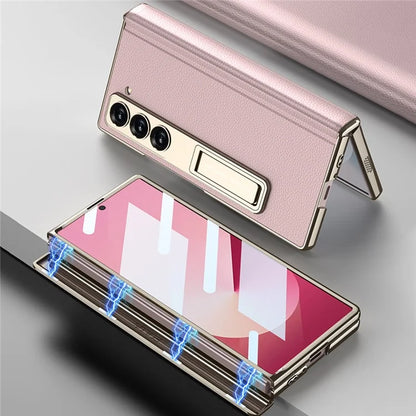 GKK For Samsung Galaxy Z Fold6 5G Case Kickstand PC Phone Cover with Screen Film