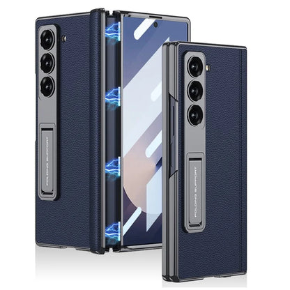 GKK For Samsung Galaxy Z Fold6 5G Case Kickstand PC Phone Cover with Screen Film