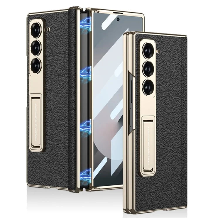 GKK For Samsung Galaxy Z Fold6 5G Case Kickstand PC Phone Cover with Screen Film