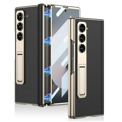 GKK For Samsung Galaxy Z Fold6 5G Case Kickstand PC Phone Cover with Screen Film