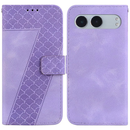 For OnePlus Nord 4 Stand Case 7-Shaped Pattern Imprint Leather Phone Cover