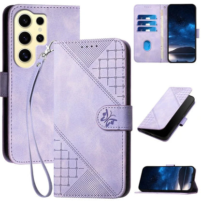 YX0080 For Samsung Galaxy S24 Ultra Case Butterfly Imprint Leather Wallet Phone Cover