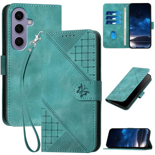 YX0080 For Samsung Galaxy S24 Case Butterfly Imprint Leather Wallet Phone Cover