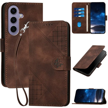 YX0080 For Samsung Galaxy S24 Case Butterfly Imprint Leather Wallet Phone Cover