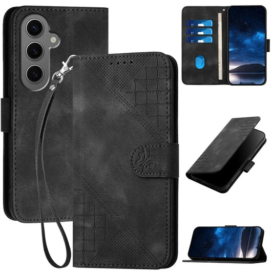 YX0080 For Samsung Galaxy S24+ Case Butterfly Imprint Leather Wallet Phone Cover