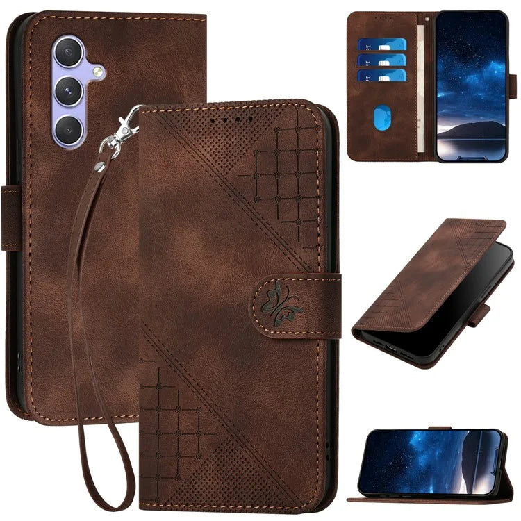 YX0080 For Samsung Galaxy A54 5G Case Butterfly Imprint Leather Wallet Phone Cover