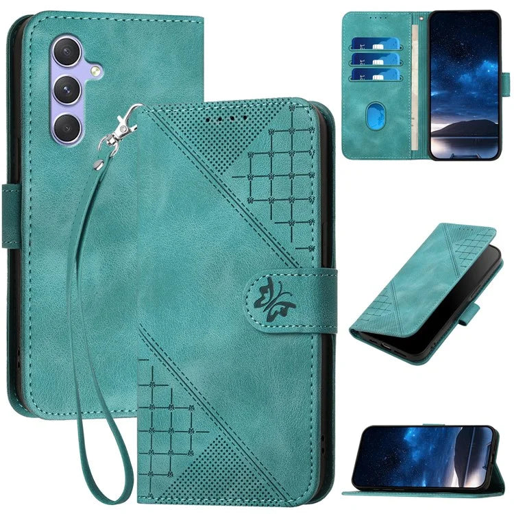 YX0080 For Samsung Galaxy A54 5G Case Butterfly Imprint Leather Wallet Phone Cover
