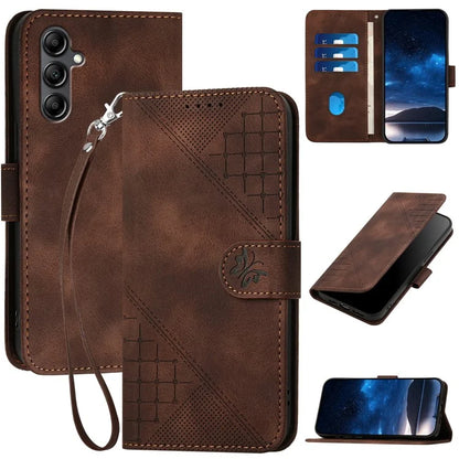 YX0080 For Samsung Galaxy A15 4G / 5G Case Butterfly Imprint Leather Wallet Phone Cover