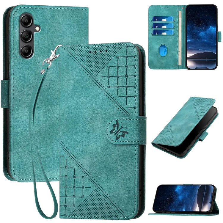 YX0080 For Samsung Galaxy A15 4G / 5G Case Butterfly Imprint Leather Wallet Phone Cover