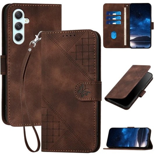 YX0080 For Samsung Galaxy A35 5G Case Butterfly Imprint Leather Wallet Phone Cover