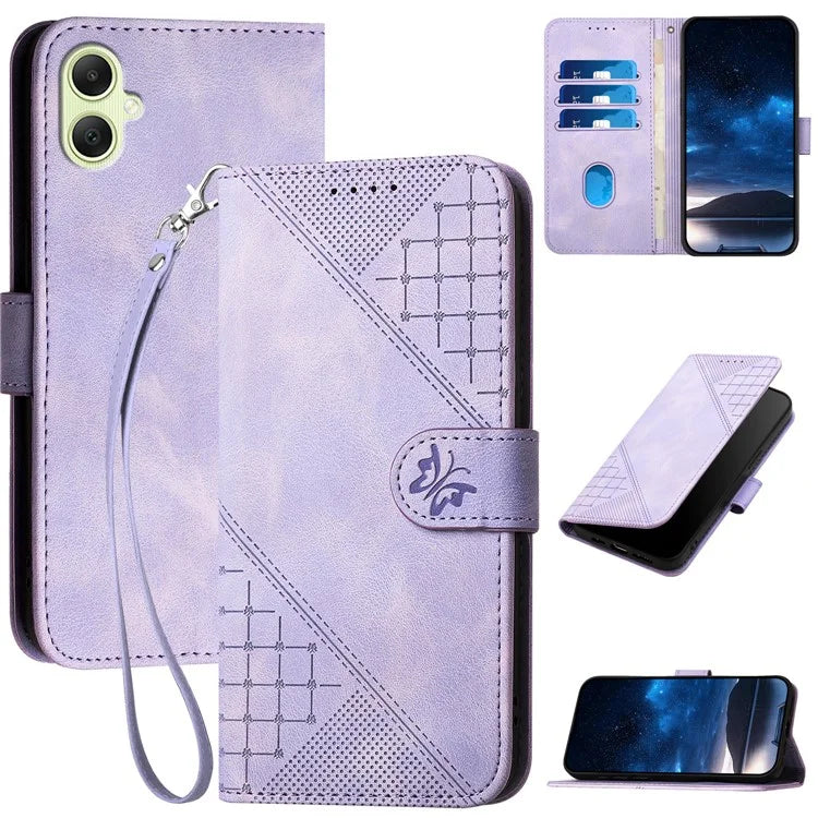 YX0080 For Samsung Galaxy A05 4G Case Butterfly Imprint Leather Wallet Phone Cover