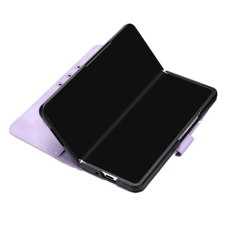YX0080 For Samsung Galaxy Z Fold6 5G Case Butterfly Imprint Leather Wallet Phone Cover