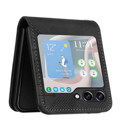 YX0080 For Samsung Galaxy Z Flip5 5G Case Imprint PU Leather Phone Cover