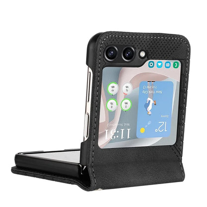 YX0080 For Samsung Galaxy Z Flip5 5G Case Imprint PU Leather Phone Cover