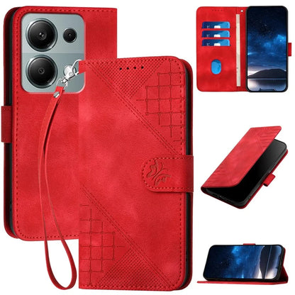 YX0080 For Xiaomi Poco M6 Pro 4G / Redmi Note 13 Pro 4G Case Butterfly Imprint Leather Wallet Phone Cover