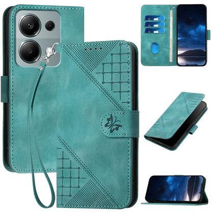 YX0080 For Xiaomi Poco M6 Pro 4G / Redmi Note 13 Pro 4G Case Butterfly Imprint Leather Wallet Phone Cover
