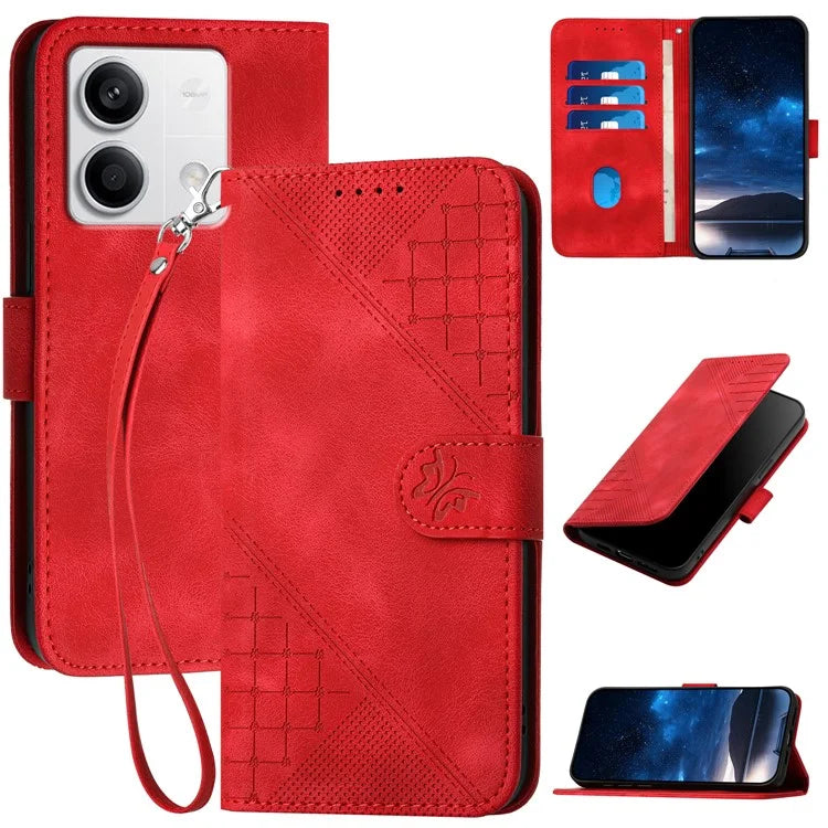 YX0080 For Xiaomi Redmi Note 13 5G / Note 13 5G (China) Case Butterfly Imprint Leather Wallet Phone Cover