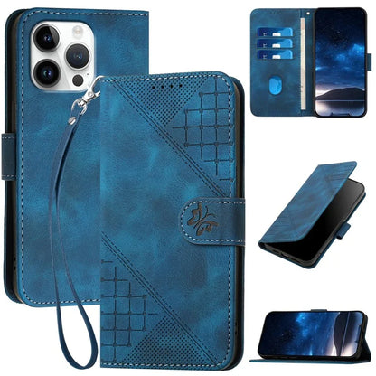 YX0080 For iPhone 16 Pro Max Case Butterfly Imprint Leather Wallet Phone Cover
