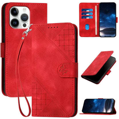 YX0080 For iPhone 16 Pro Max Case Butterfly Imprint Leather Wallet Phone Cover