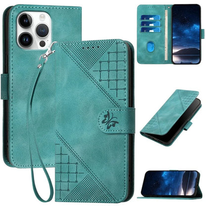 YX0080 For iPhone 16 Pro Max Case Butterfly Imprint Leather Wallet Phone Cover