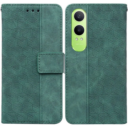 For OnePlus Nord CE4 Lite 5G Case Geometry Pattern Leather Wallet Phone Cover