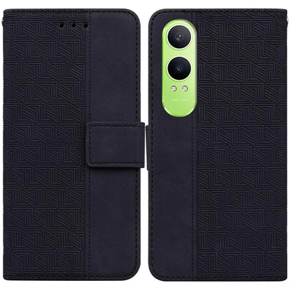 For OnePlus Nord CE4 Lite 5G Case Geometry Pattern Leather Wallet Phone Cover