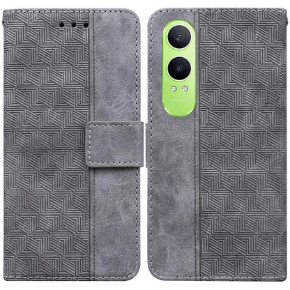 For OnePlus Nord CE4 Lite 5G Case Geometry Pattern Leather Wallet Phone Cover