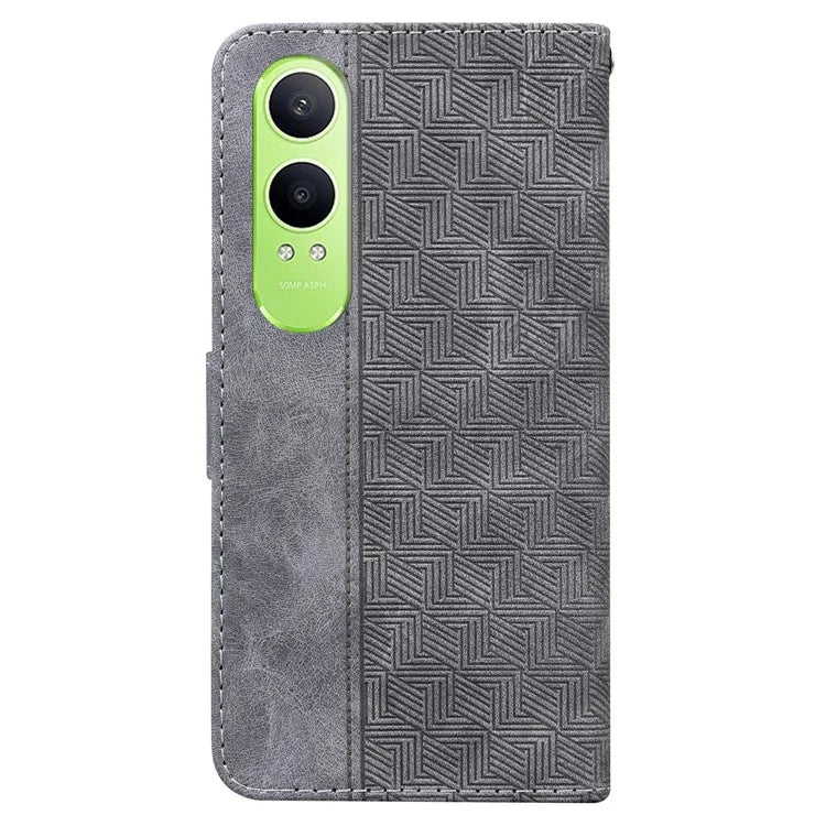 For OnePlus Nord CE4 Lite 5G Case Geometry Pattern Leather Wallet Phone Cover