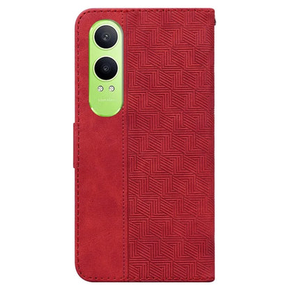 For OnePlus Nord CE4 Lite 5G Case Geometry Pattern Leather Wallet Phone Cover