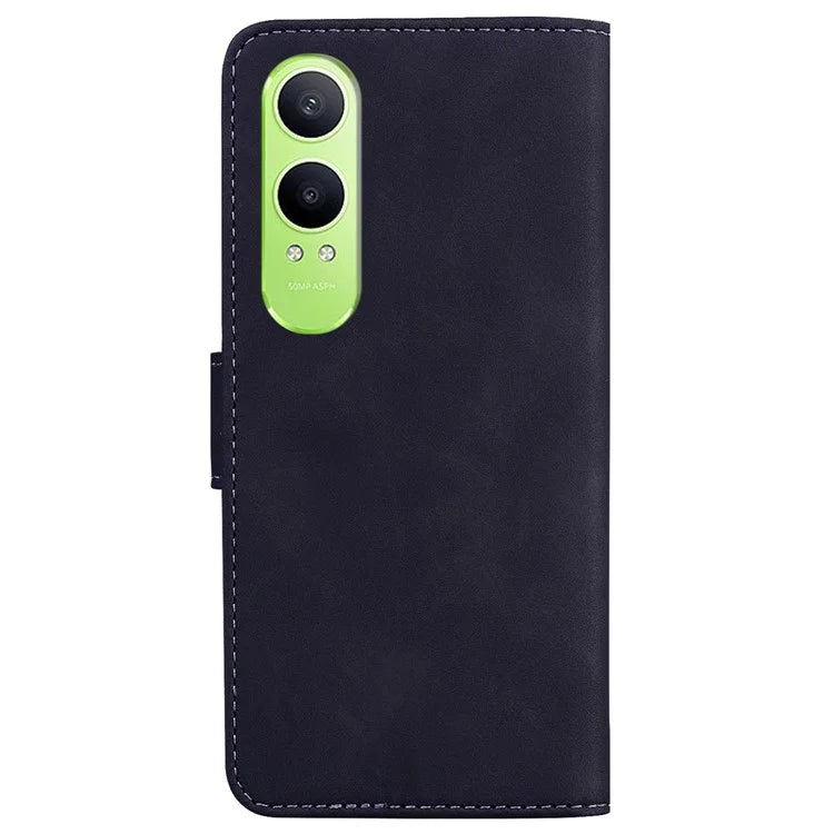 For OnePlus Nord CE4 Lite 5G Case Solid Color Leather Wallet Phone Cover