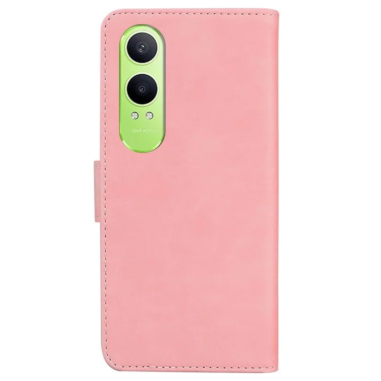 For OnePlus Nord CE4 Lite 5G Case Solid Color Leather Wallet Phone Cover