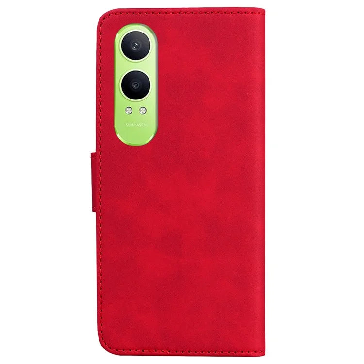 For OnePlus Nord CE4 Lite 5G Case Solid Color Leather Wallet Phone Cover