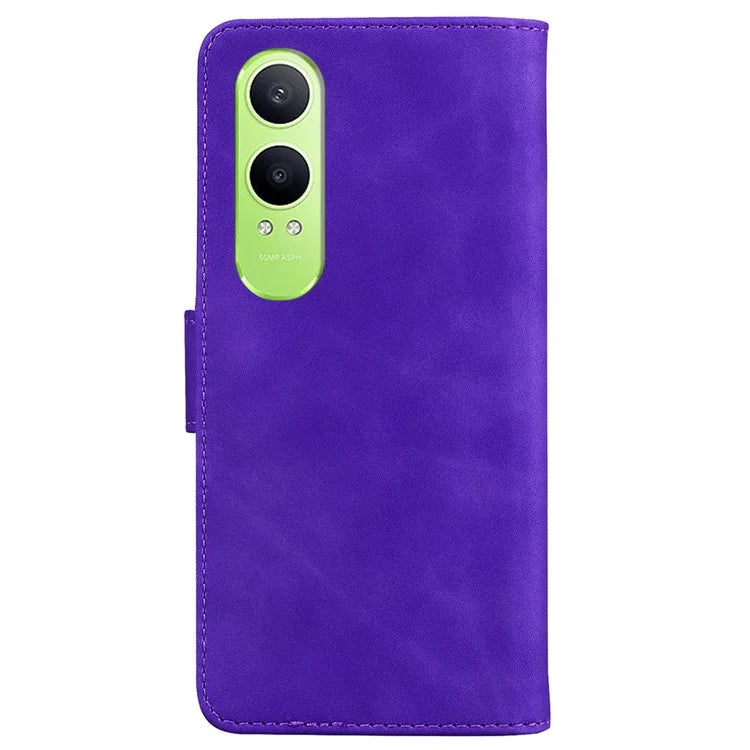 For OnePlus Nord CE4 Lite 5G Case Solid Color Leather Wallet Phone Cover