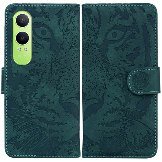 For OnePlus Nord CE4 Lite 5G Case Tiger Imprint Leather Wallet Phone Cover