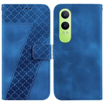For OnePlus Nord CE4 Lite 5G Stand Case 7-Shaped Pattern Imprint Leather Phone Cover