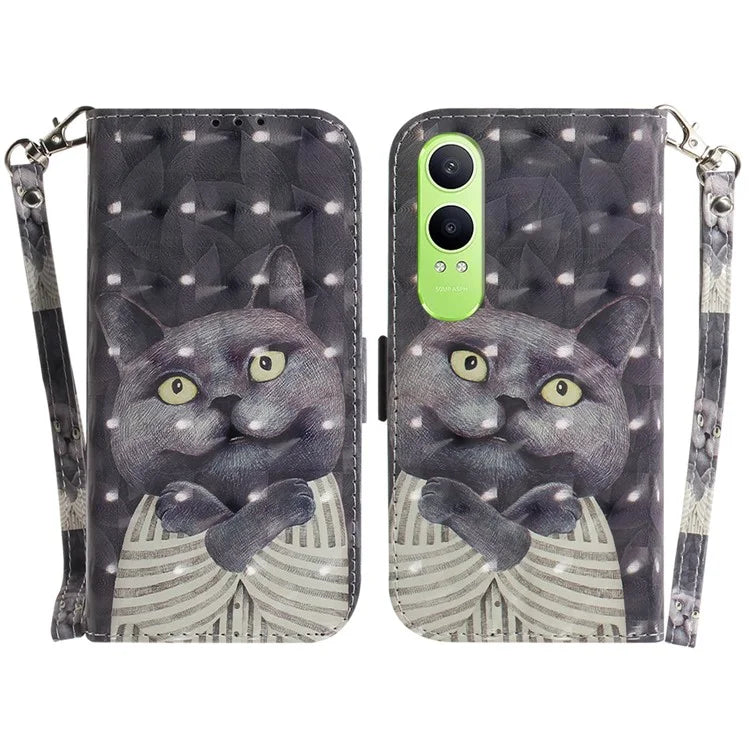 For OnePlus Nord CE4 Lite 5G Case Pattern Printing Leather Wallet Phone Cover