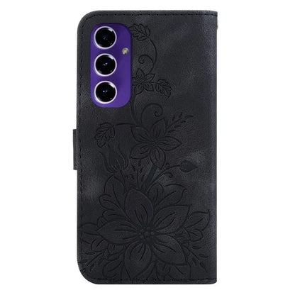 For Samsung Galaxy A16 5G Case Lily Flower Imprint Leather Phone Cover with Stand