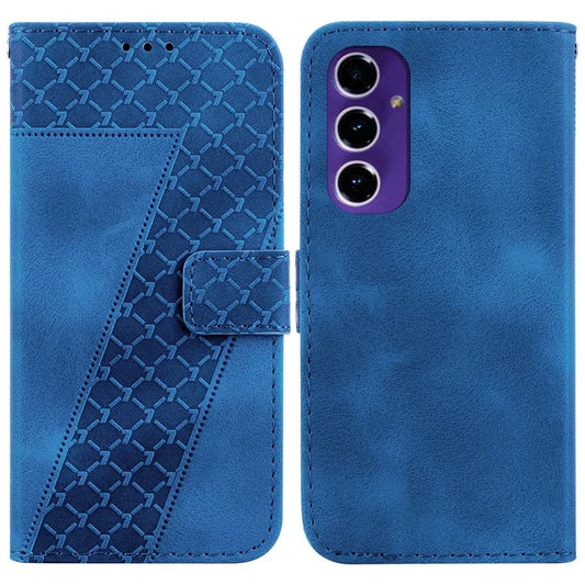 For Samsung Galaxy A16 5G Stand Case 7-Shaped Pattern Imprint Leather Phone Cover