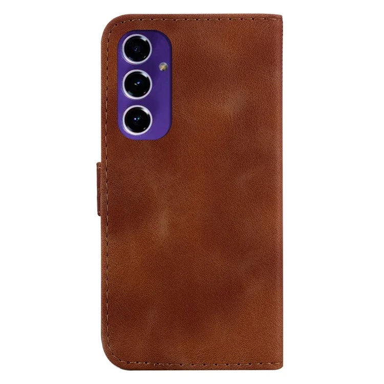 For Samsung Galaxy A16 5G Stand Case 7-Shaped Pattern Imprint Leather Phone Cover