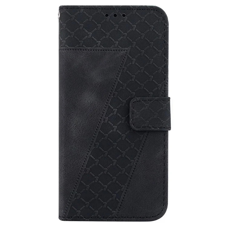 For Samsung Galaxy A16 5G Stand Case 7-Shaped Pattern Imprint Leather Phone Cover