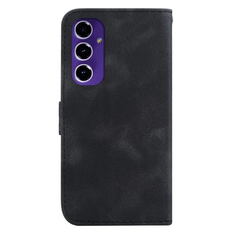 For Samsung Galaxy A16 5G Stand Case 7-Shaped Pattern Imprint Leather Phone Cover