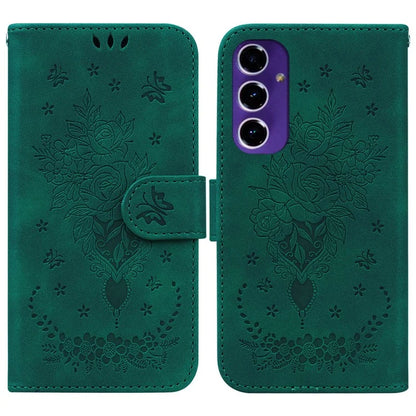 For Samsung Galaxy A16 5G Case PU Leather Wallet Phone Cover Butterfly Flower Imprint