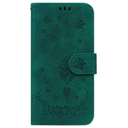 For Samsung Galaxy A16 5G Case PU Leather Wallet Phone Cover Butterfly Flower Imprint