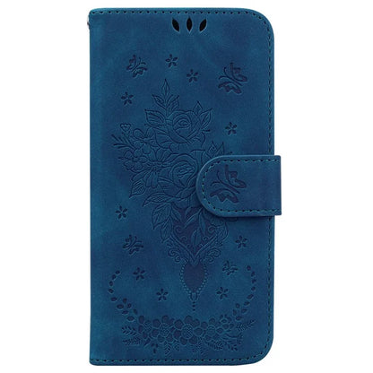 For Samsung Galaxy A16 5G Case PU Leather Wallet Phone Cover Butterfly Flower Imprint