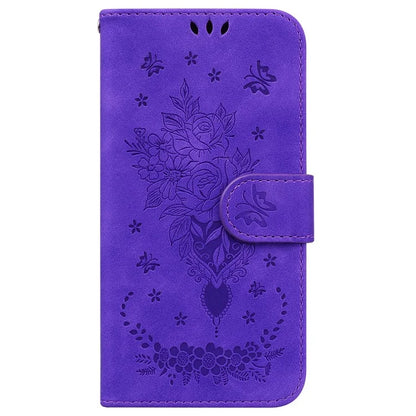 For Samsung Galaxy A16 5G Case PU Leather Wallet Phone Cover Butterfly Flower Imprint