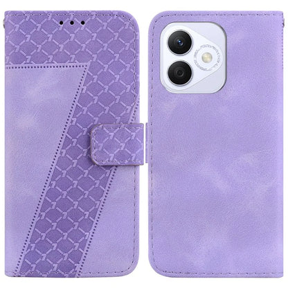 For Honor X60i 5G Stand Case 7-Shaped Pattern Imprint Leather Phone Cover