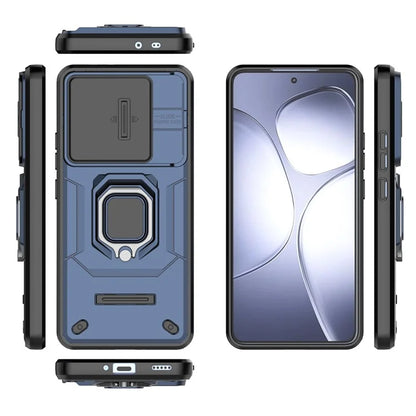 For Xiaomi Redmi K70 Ultra Case PC+TPU Kickstand Phone Protector with Lens Cover
