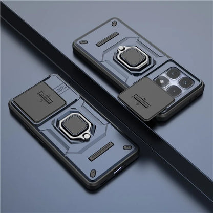 For Xiaomi Redmi K70 Ultra Case PC+TPU Kickstand Phone Protector with Lens Cover